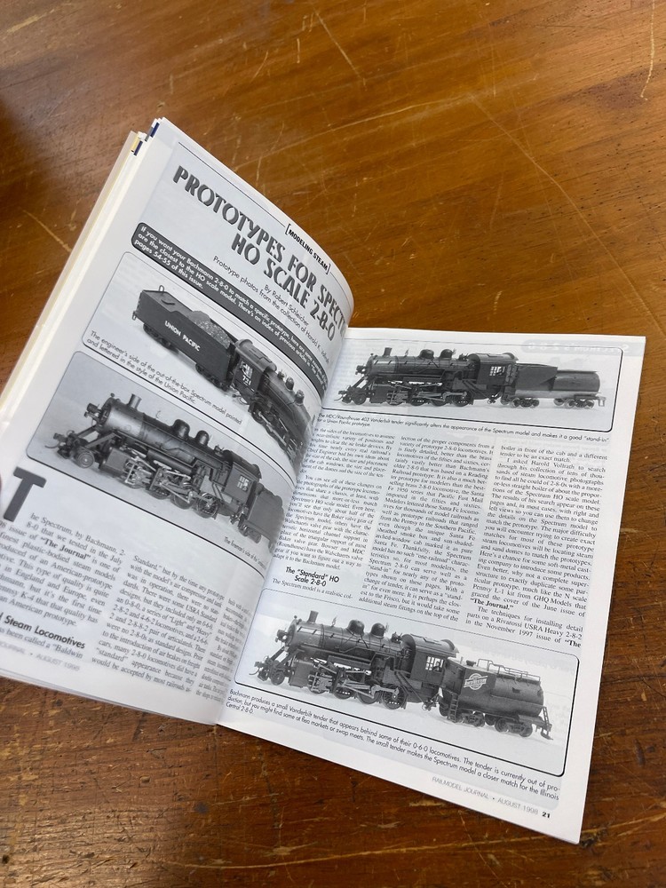 Railmodel Journal ~ August 1998 ~ Volume 10, No. 3 ~ Modeling from the Prototype