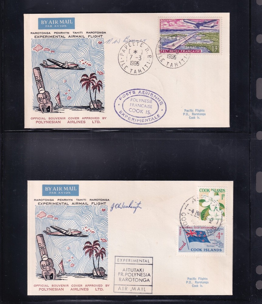 1966 EXPERIMENTAL FLIGHT COVERS 8 SIGNED