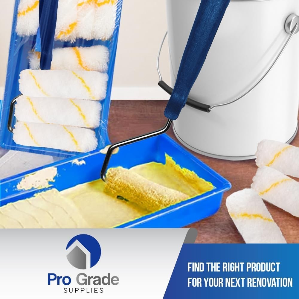 Compact 10-Piece Paint Roller Set - Perfect for Interior and Exterior Projects