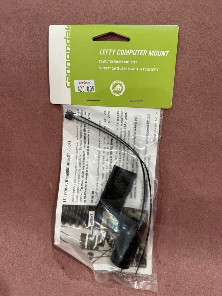 CANNONDALE LEFTY COMPUTER SENSOR MOUNT NOS 8CM01/BLK