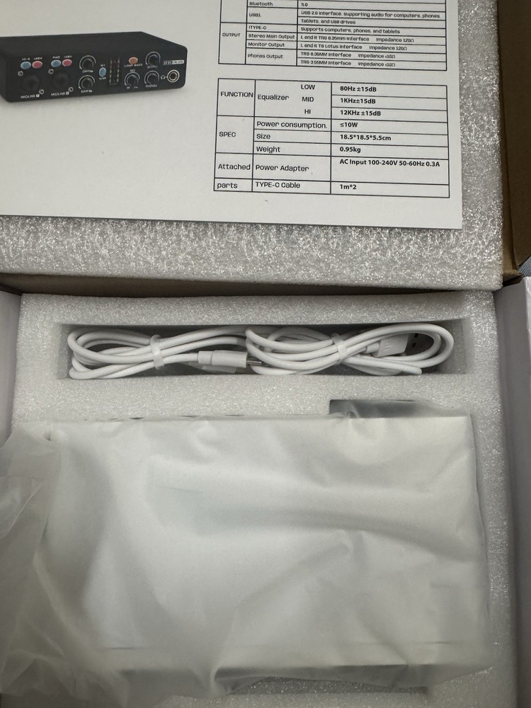 New! Bolanle Studio 2i2 Audio Interface 24-bit/192kHz, 2 Channel Portable USB