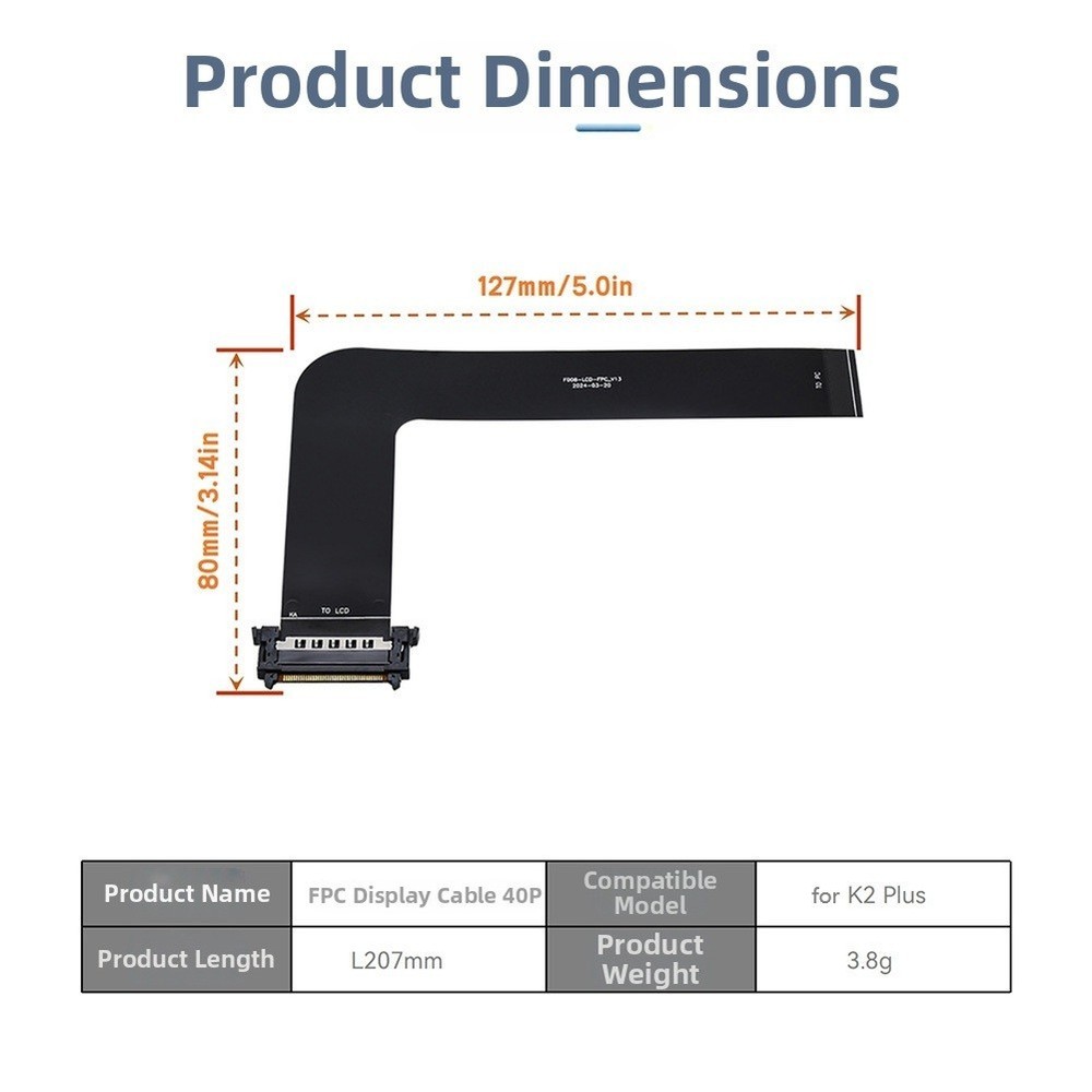 For K2 Plus 40 Pin FPC Cable Support Board for 3D Printer Adapter Card