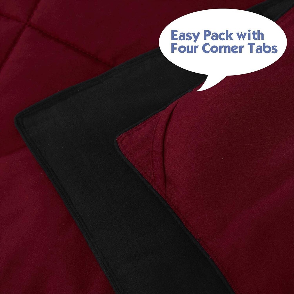 HIG 3pc Down Alternative Comforter Set - All Season Reversible Comforter with...