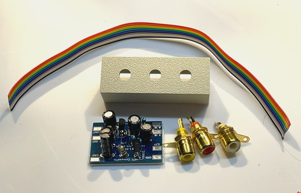 Intellivision II / 2 composite video mod board & back panel NO CUT / NO DRILL