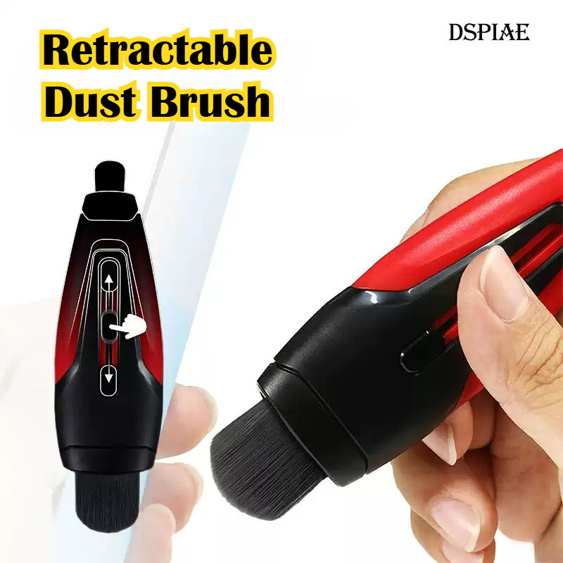 DSPIAE PT-RDB Retractable Dust Brush Double Tips Model Build Cleaning Tools DIY