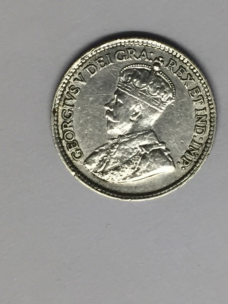 1920 Canada Silver 5 Cents XF #1707