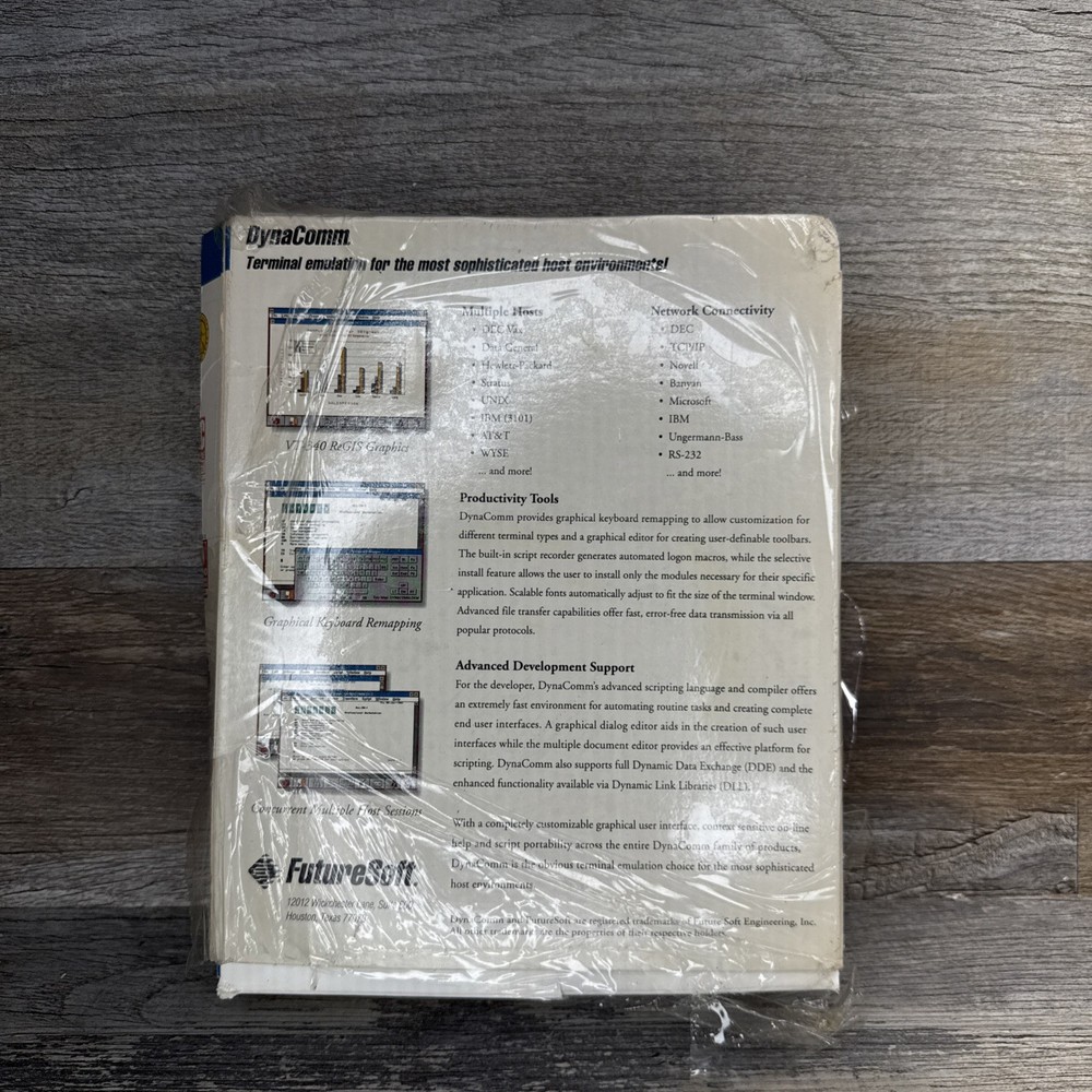 DynaComm Terminal Emulation Software For Windows - FutureSoft - New, Open Box