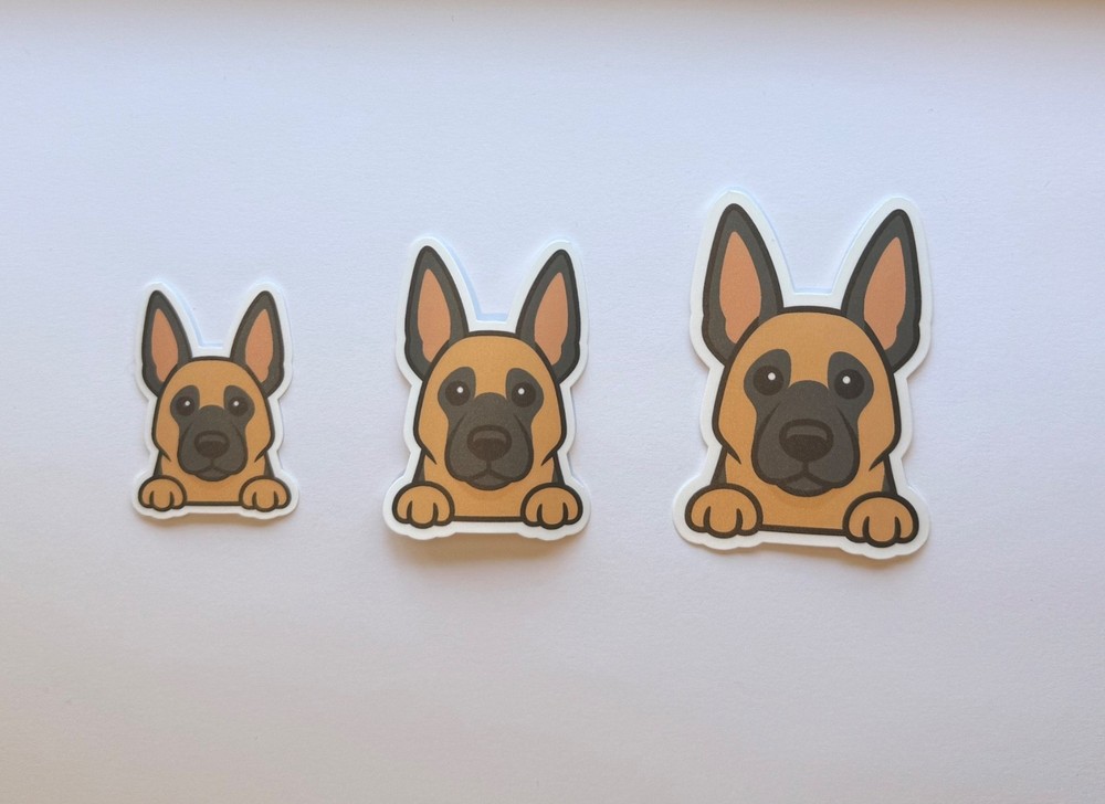 German Shepherd Peeking Sticker