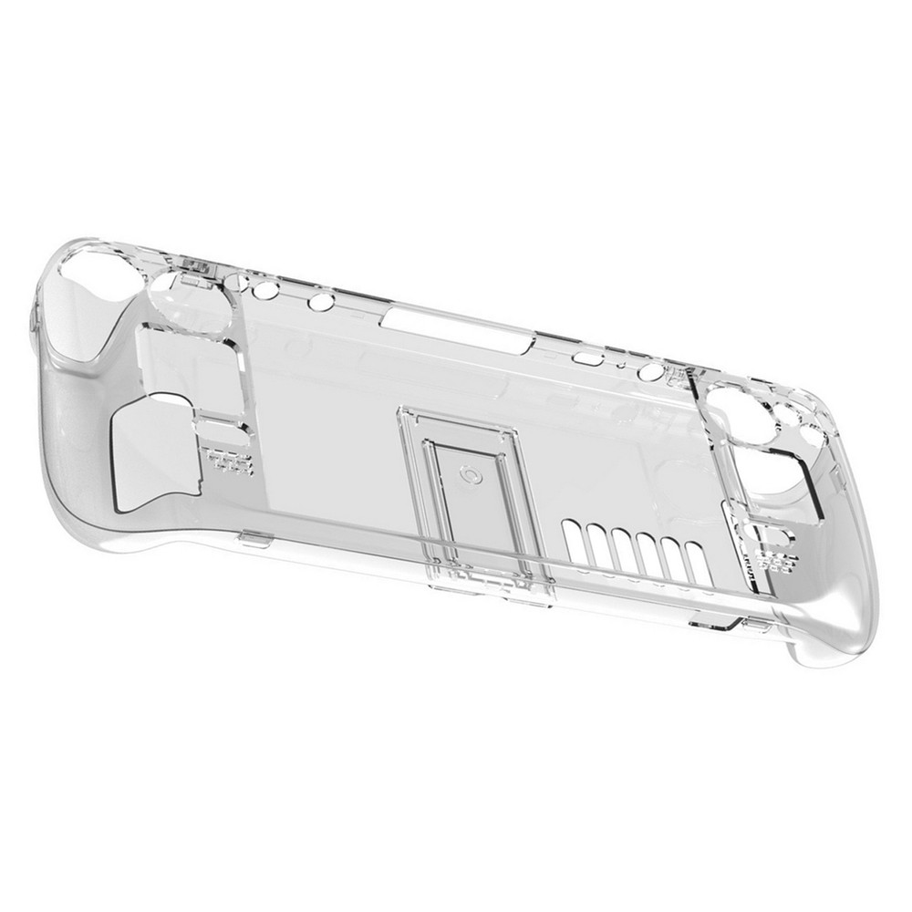 2 in 1 Crystal Clear Protective Back Case Shell for Steam Deck Game Console h
