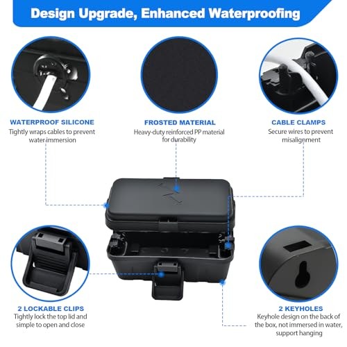3PCS Small Weatherproof Electrical Connection Box(Inner Black