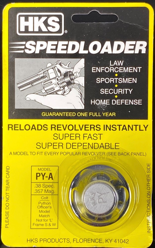 HKS PY-A Speed Loader for 38spl/357mag Colt Python 6 rounds **2 PACK**