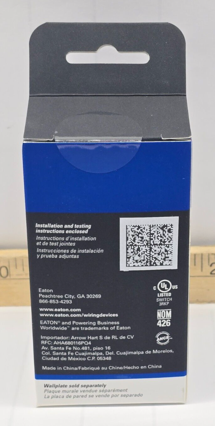 (6) NEW EATON Wi-Fi SMART DECORATOR SWITCHES 1 POLE/3-WAY WHITE WFSW15-W-SP-L