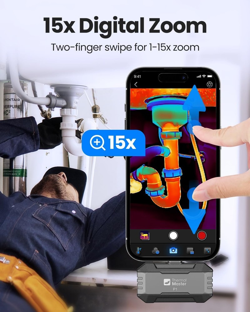 Thermal Camera for USB-C iPhone and Android, P1 Thermal Imaging Camera with 320×