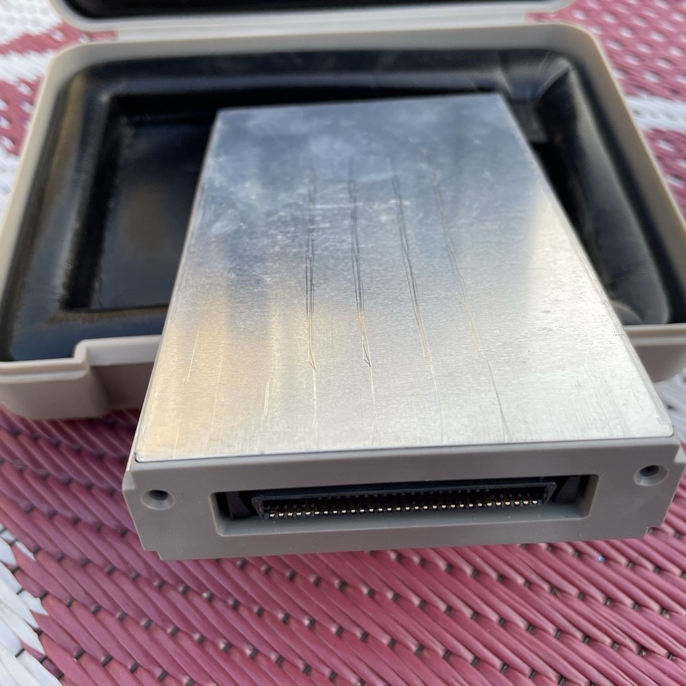 Vintage Compaq PCMCIA External Hard Drive Disk Pack w/ Case Untested