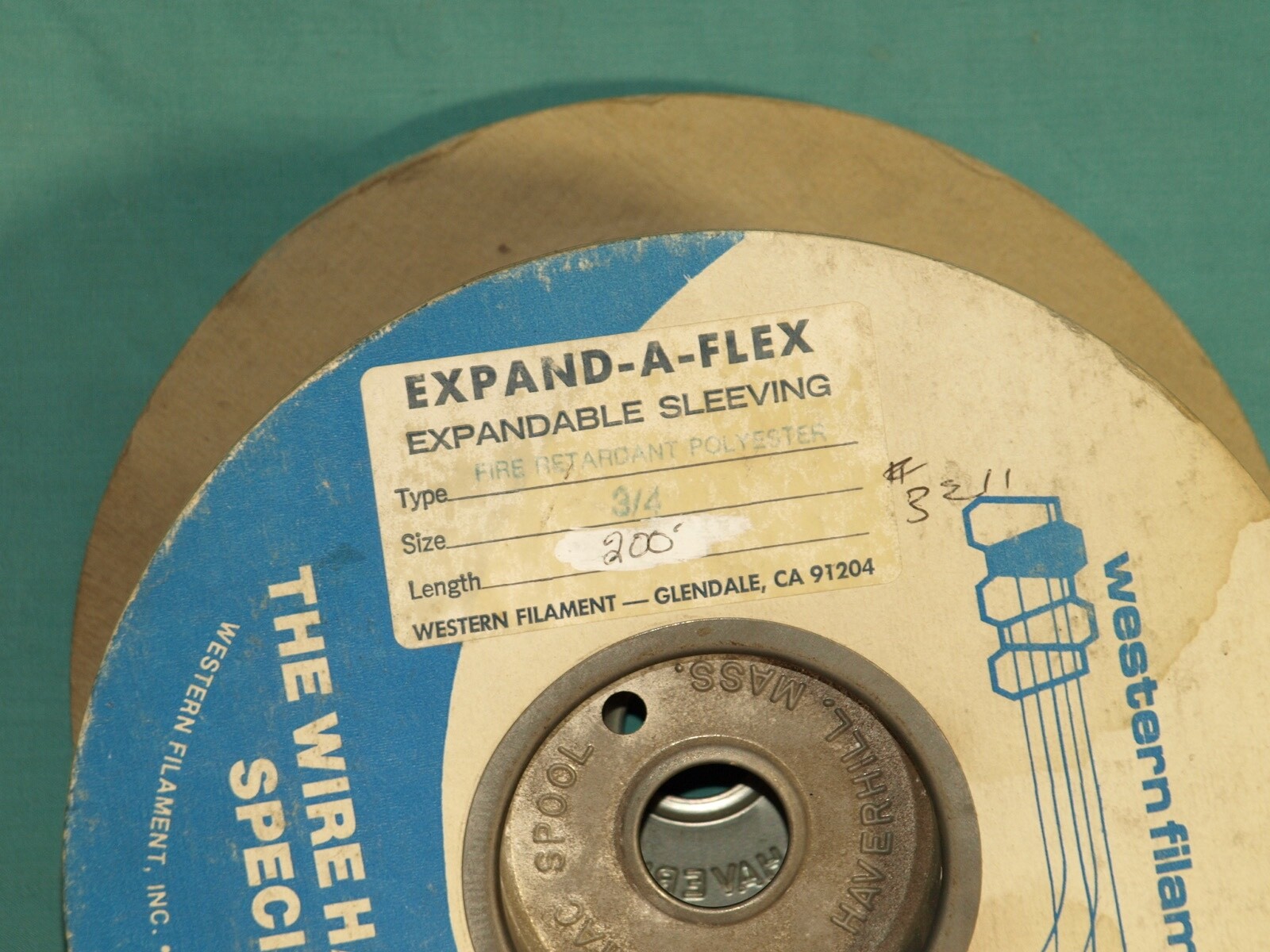 Western Filament Polyester Flame-Retardant Expandable Braided Sleeving, 200'