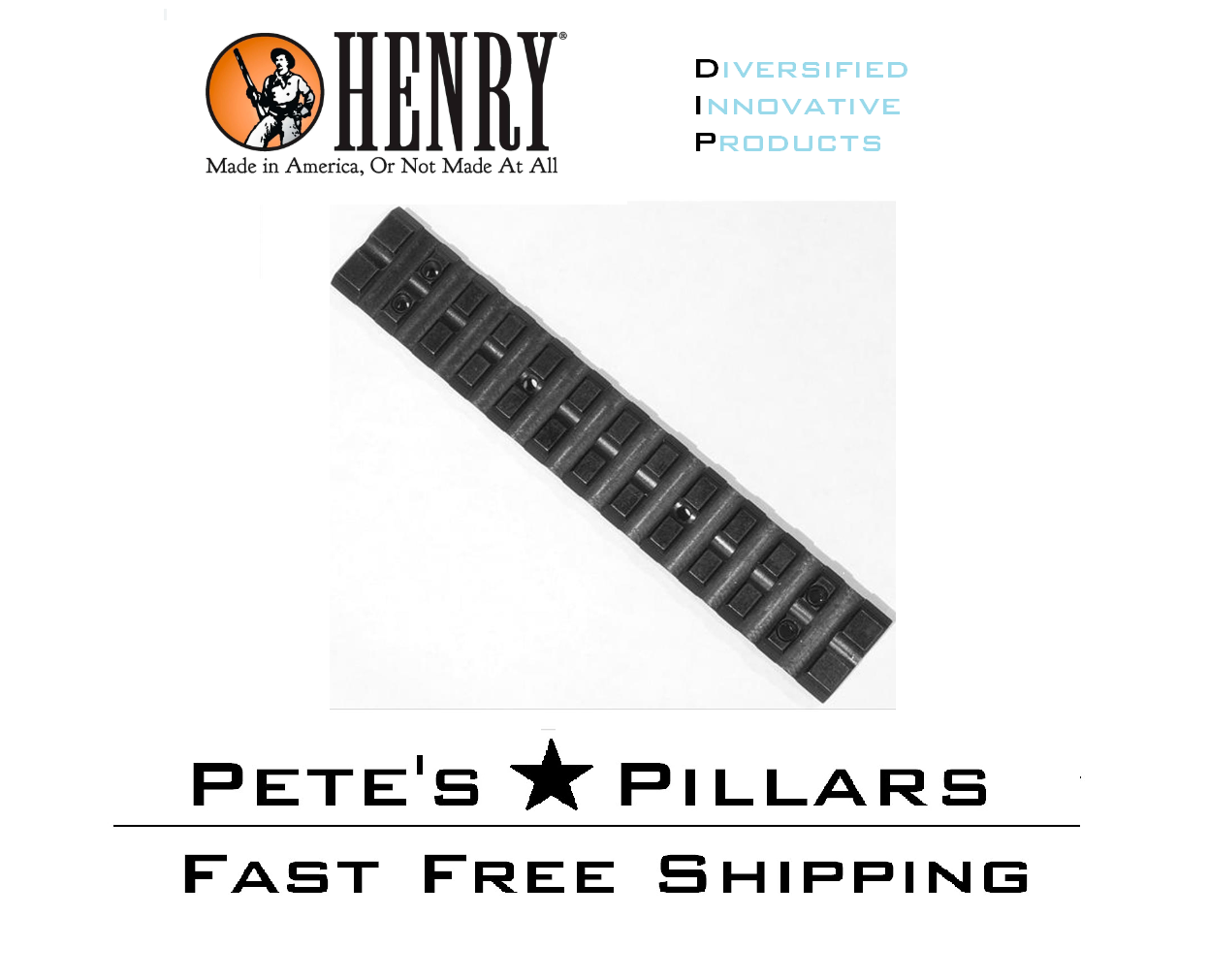 DIP DIProducts Henry H001 H003 3/8 Dovetail to Picatinny Rail 11055