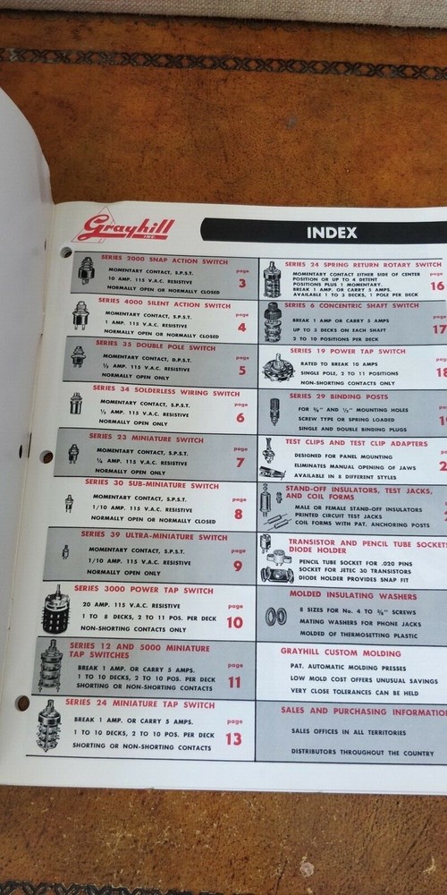 1958 Grayhill Inc ~ Catalog ~ Electronic components