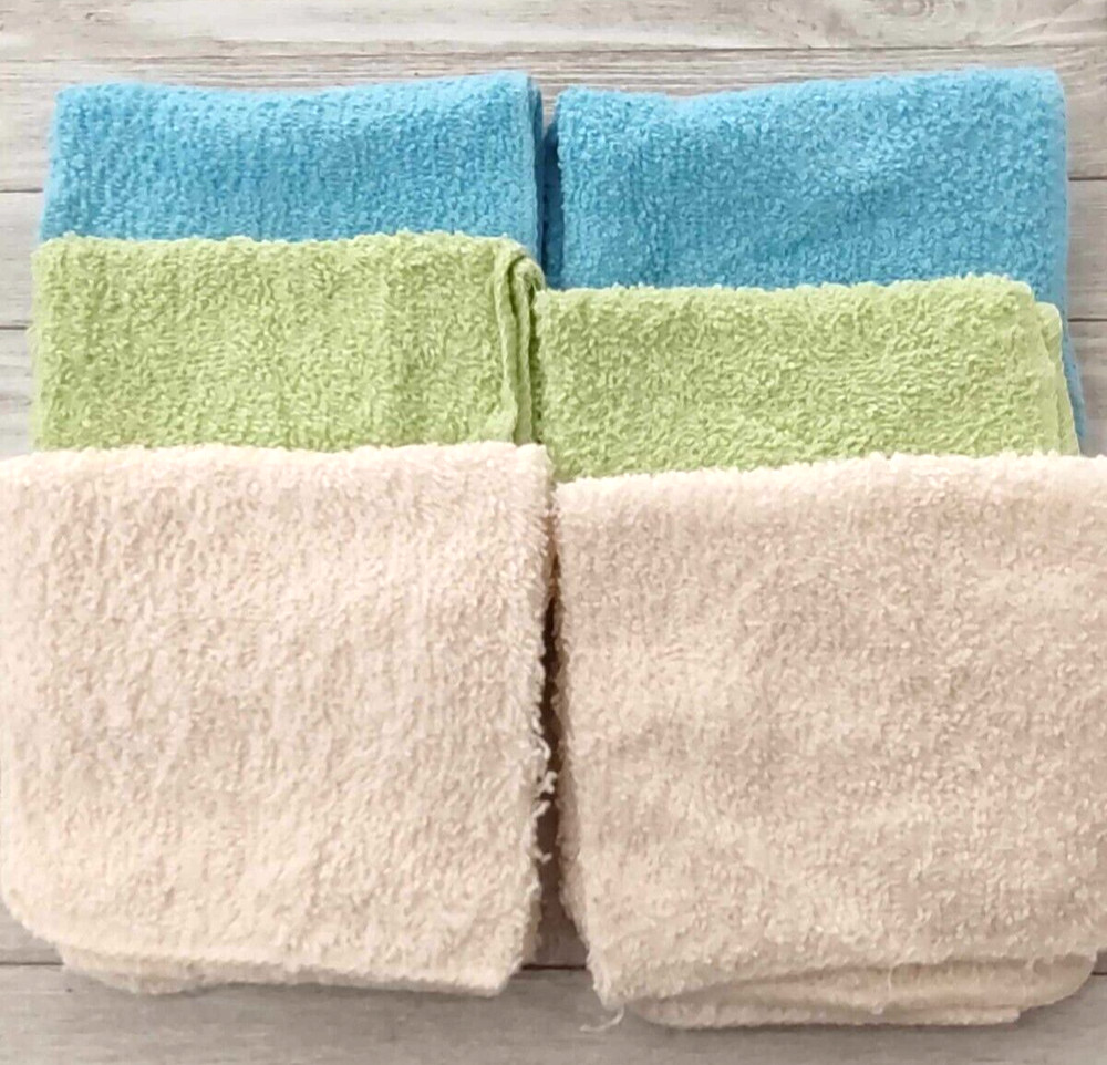 Interior By Design 12" x 12" Multi-Color Wash Cloths 6 Pc.
