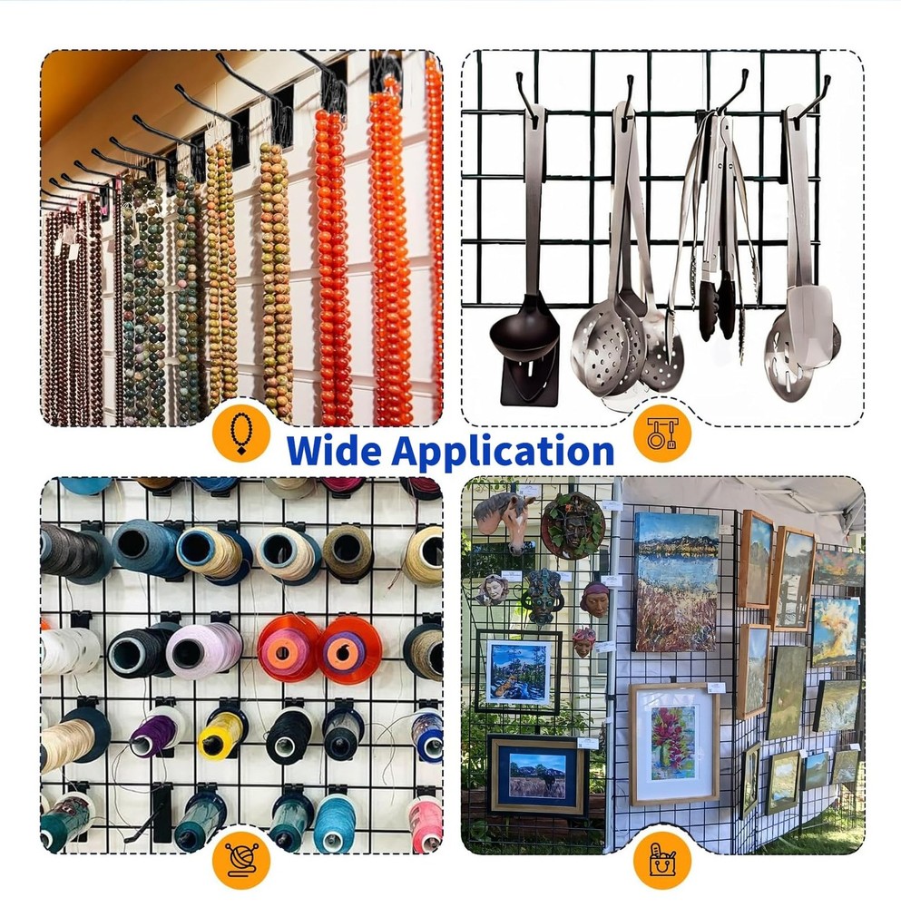 40 PCS Gridwall Hooks 4 Inch Display Hooks For Grid Wall Panel Retail Shop