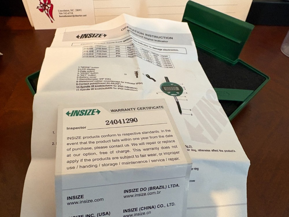 INSIZE IP65 2115-101E Waterproof Electronic Indicator Waterproof Digital