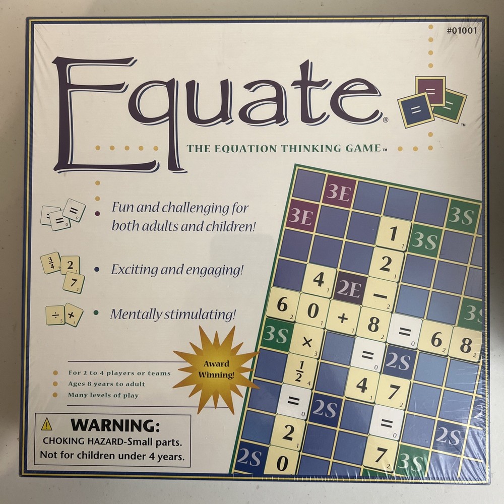 EQUATE The Equation Thinking Math Board Game Educational Fun New Sealed