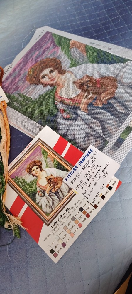 Gobelins.LADY WITH DOG half point kit