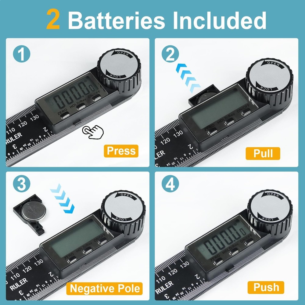 Digital Angle Finder Protractor Ruler 7 Inch 200mm Third Generation Measurement