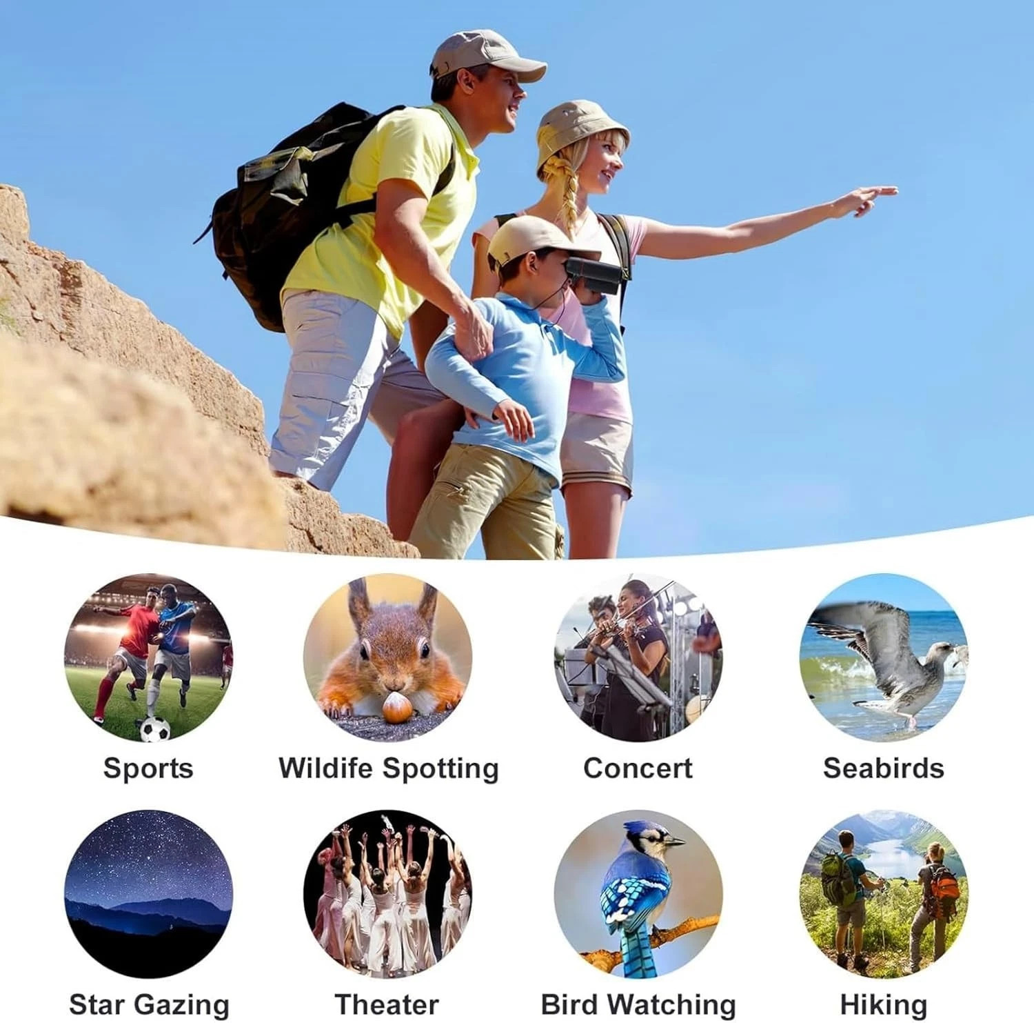 30X60 Zoom Binoculars Day/Night Vision Travel Outdoor Mini Hunting Telescope