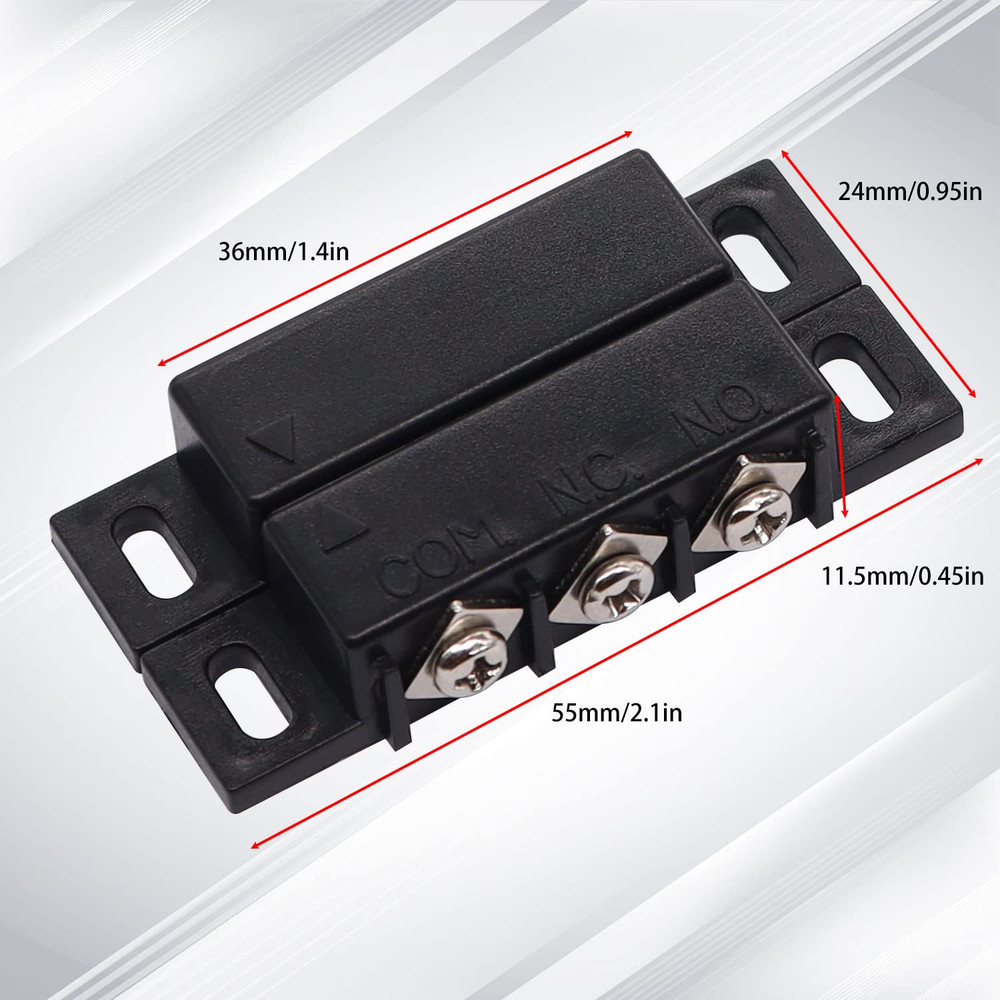 2pcs MC-31B Magnetic Reed Switch Wired Surface Mount Normally Open Closed NC ...