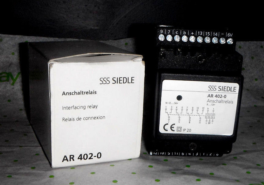 Siedle AR-402 Intercom Interfacing Relay in Switch Panel Housing w/ 4 Contacts