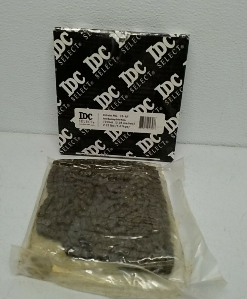 idc select chain no 35-1R solid bushing solid roller 10 feet 2.23 lbs NOS