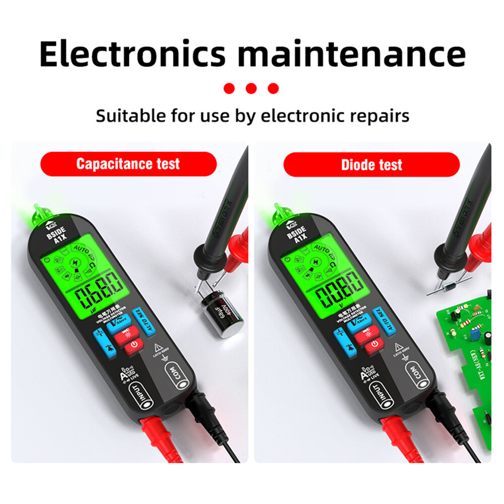 A1X Digital LCD Multimeter DC/AC Voltage Tester Resistance Meter with Flashlight