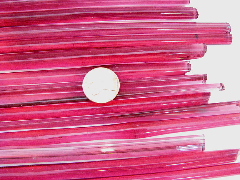 1lb Devardi Glass Rods Lampworking COE 104~Trans Rose