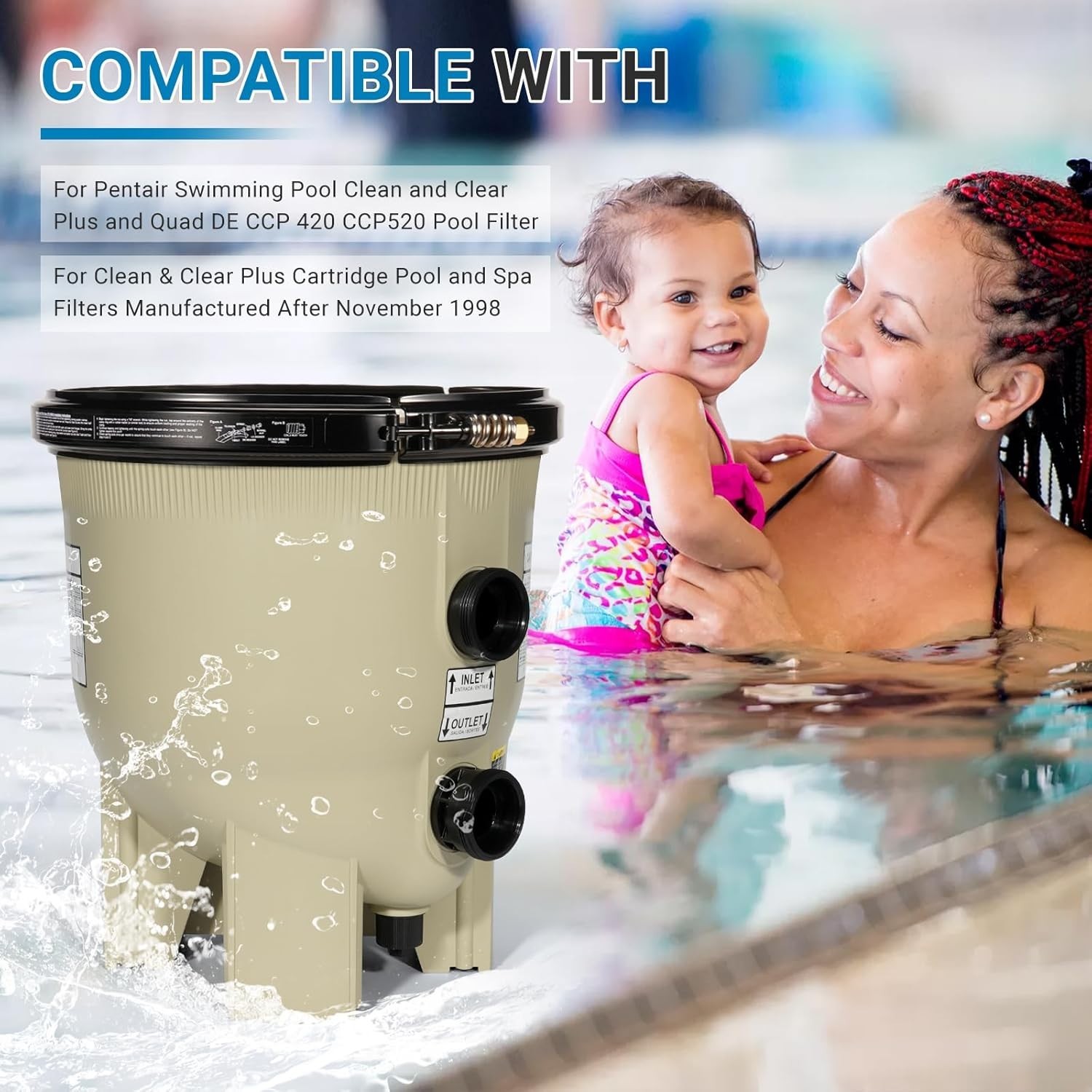 For Pentair 178578 Bottom Tank Assembly - Replacement Swimming Pool Filter