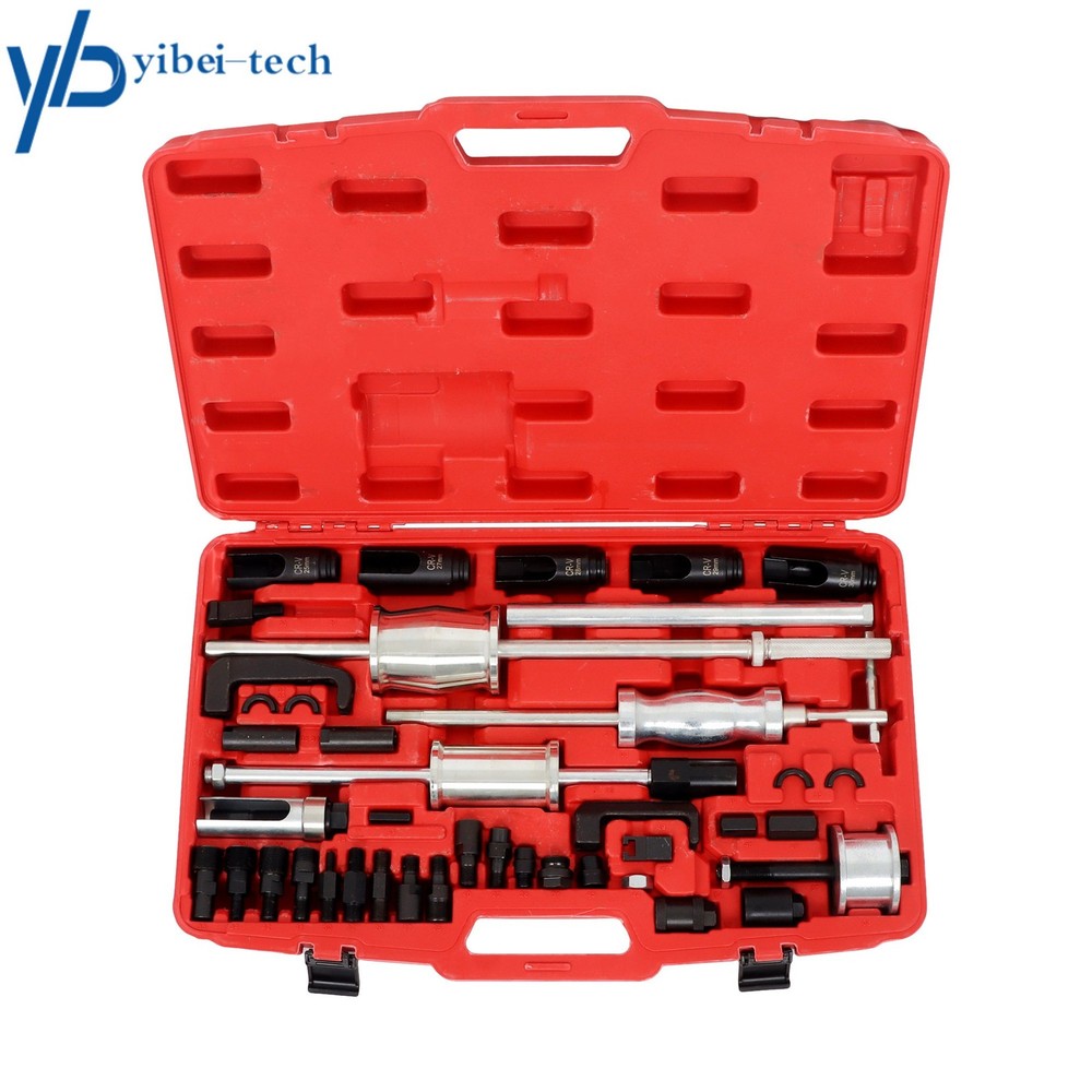 Auto Truck Diesel Injector Extractor Slide Hammer Puller Adapter Tool Kit