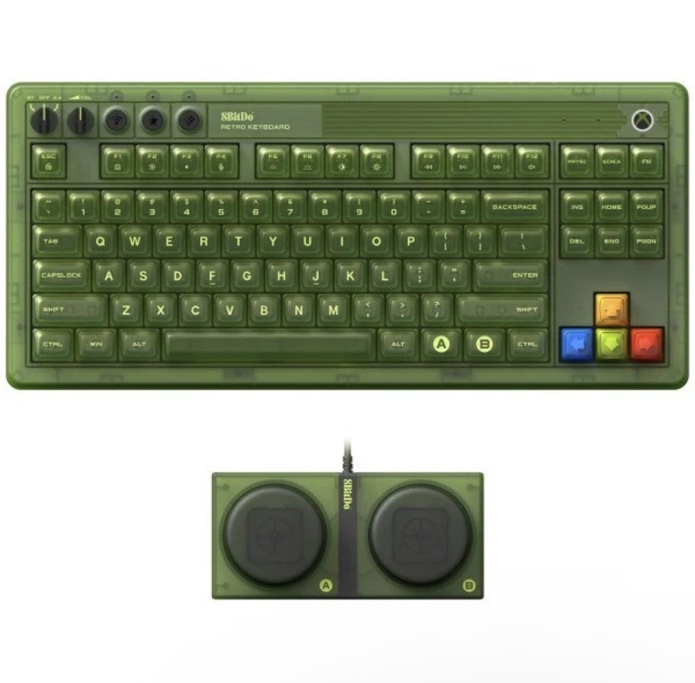 8BitDo Retro 87 Mechanical Gaming Keyboard for Windows & Android - Xbox Edition