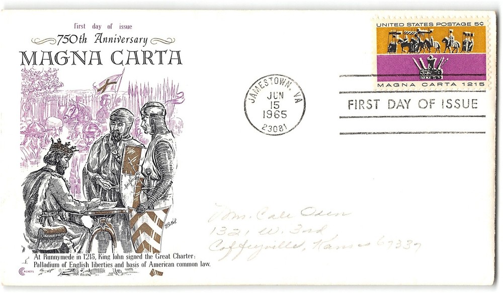 US #1265 FDC, 1965, CCC Cachet covers, addressed