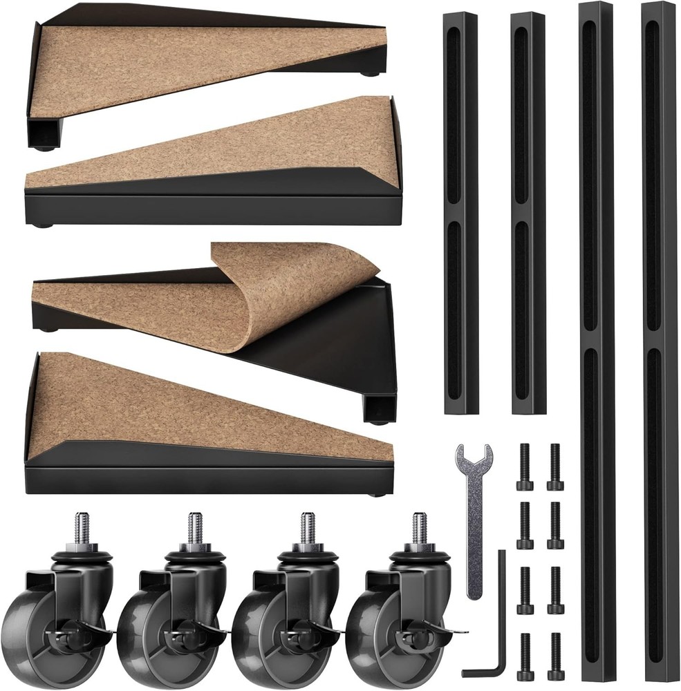 Adjustable Computer Cart with Open Structure for Dust Reduction and Stability