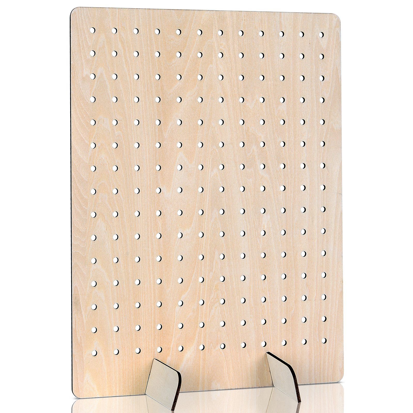 Wooden Pegboard Display Necklace Holder Stand Retail Display Rack, 17" x 13"