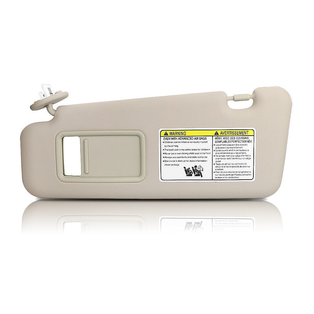 Beige Left Driver Side Sun Visor For Highlander 2008-2013 w/ Vanity Light