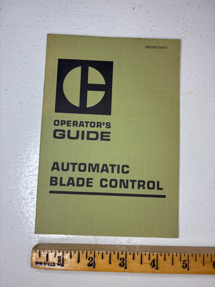 CATERPILLAR AUTOMATIC BLADE CONTROL OPERATORS GUIDE BOOKLET VTG MOTOR GRADER