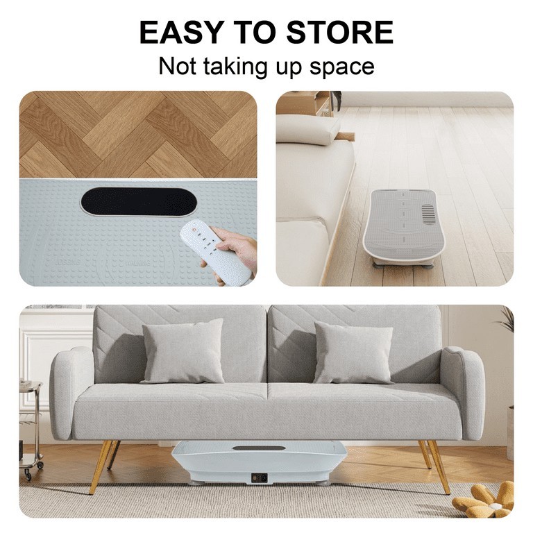 Viswild Full Body Vibration Platform Exercise Machine Gray No Remote Control