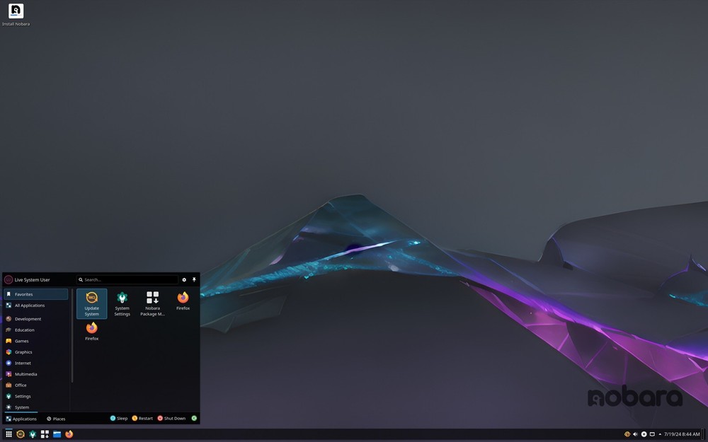 Nobara Linux Bootable Live USB Flash Drive 64Bit GNOME KDE Combo Linux Nobra