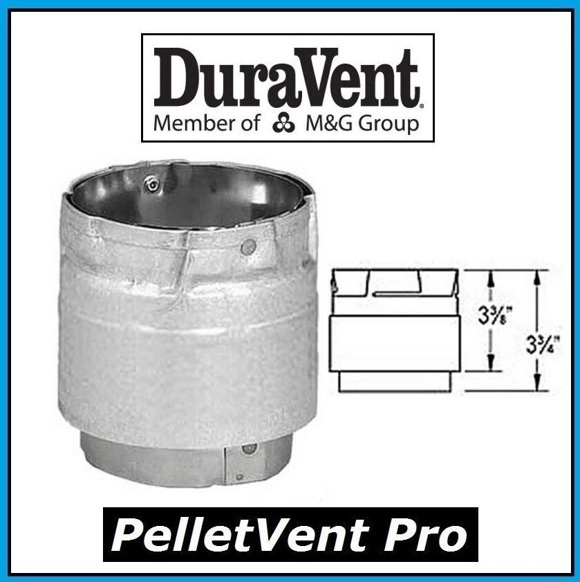 DURAVENT PELLETVENT PRO Pipe 3" Diameter Appliance Adapter #3PVP-AD PELLET VENT