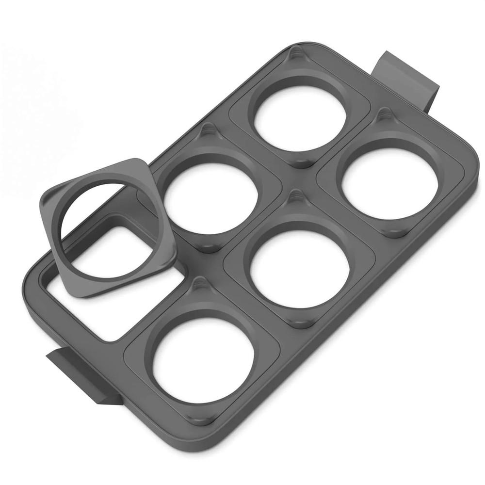 Silicone 6-Ring Removable Egg Mold - Round & Square