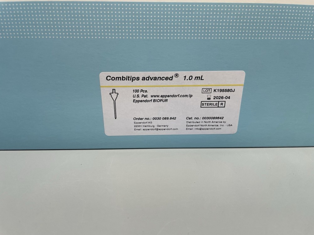 Eppendorf Combitips Advanced 1mL Sterile Biopur 100 Tips 0030089642