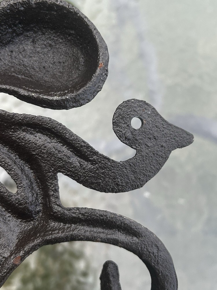 Cast Iron Octopus Key Holder Hooks Vintage Nice
