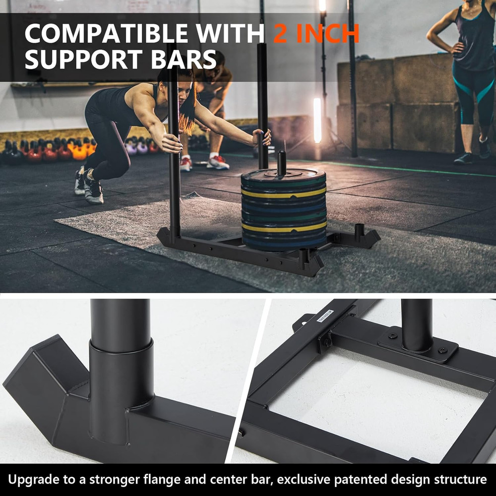 TEDEUM Steel Weight Training Pull Sled for Strength and Speed Development