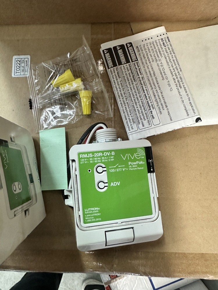 Lutron RMJS-20R-DV-B PowPak 20A Receptacle Control Relay Module