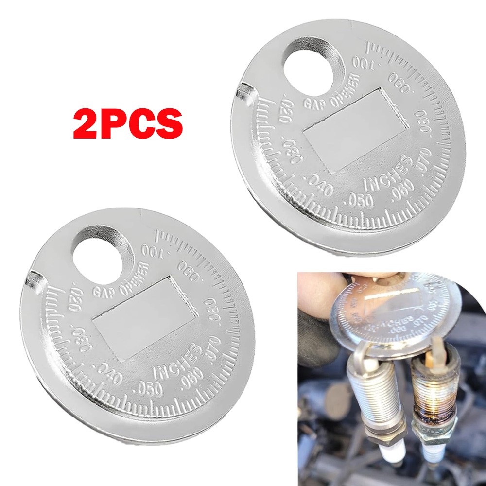 2Pc Spark Plug Gap Tool Gapper Gauge Universal Car Engine Tuner Mechanic Tools